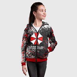 Толстовка на молнии детская UMBRELLA CORP, цвет: 3D-красный — фото 2