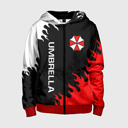 Толстовка на молнии детская UMBRELLA CORP, цвет: 3D-красный