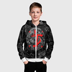 Толстовка на молнии детская DOOM, цвет: 3D-белый — фото 2