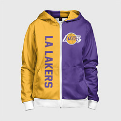 Толстовка на молнии детская LA LAKERS, цвет: 3D-белый