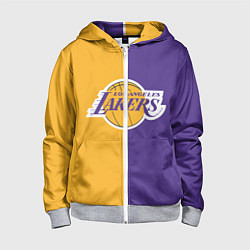 Толстовка на молнии детская LA LAKERS, цвет: 3D-меланж