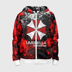 Толстовка на молнии детская UMBRELLA CORP, цвет: 3D-белый