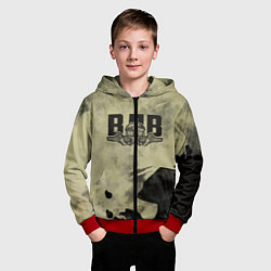 Толстовка на молнии детская ВДВ, цвет: 3D-красный — фото 2