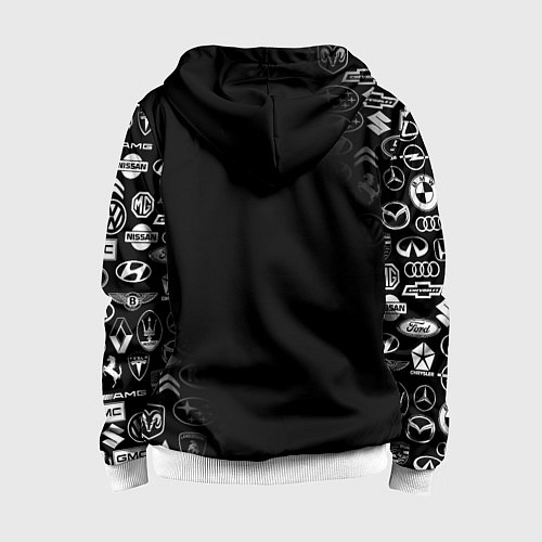 Детская толстовка на молнии BMW / 3D-Белый – фото 2