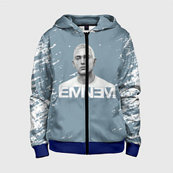 Толстовка на молнии детская EMINEM, цвет: 3D-синий