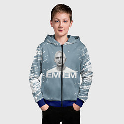 Толстовка на молнии детская EMINEM, цвет: 3D-синий — фото 2