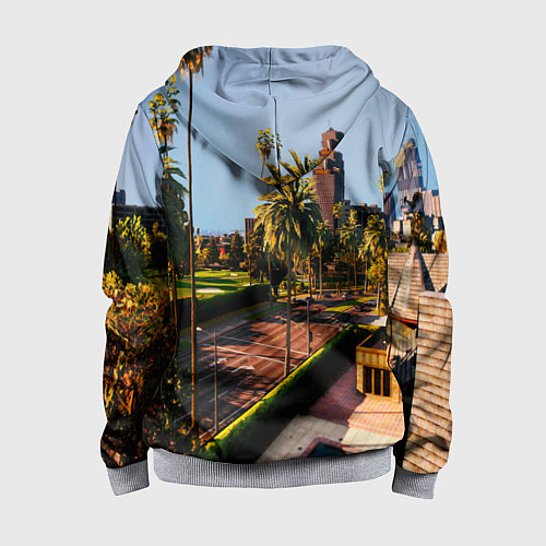 Детская толстовка на молнии Grand Theft Auto / 3D-Меланж – фото 2
