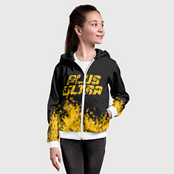 Толстовка на молнии детская MY HERO ACADEMIA plus ultra горит, цвет: 3D-белый — фото 2