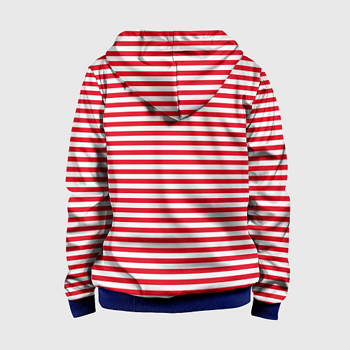 Детская толстовка на молнии Тельняшка Внутренних Войск / 3D-Синий – фото 2