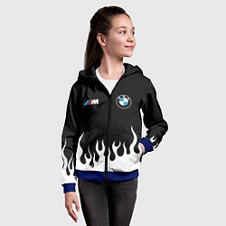 Толстовка на молнии детская BMW БМВ, цвет: 3D-синий — фото 2