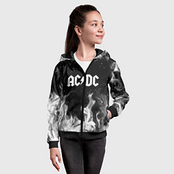 Толстовка на молнии детская AC DC, цвет: 3D-черный — фото 2