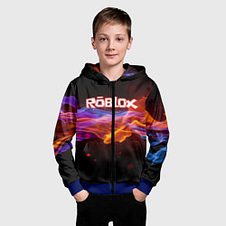 Толстовка на молнии детская ROBLOX, цвет: 3D-синий — фото 2