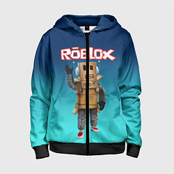 Толстовка на молнии детская ROBLOX, цвет: 3D-черный