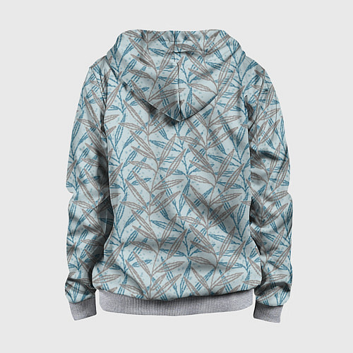 Детская толстовка на молнии Листья / 3D-Меланж – фото 2