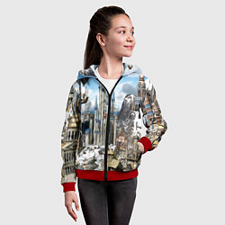 Толстовка на молнии детская HEROES, цвет: 3D-красный — фото 2