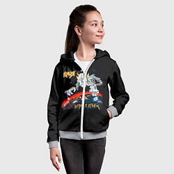 Толстовка на молнии детская Ария, цвет: 3D-меланж — фото 2