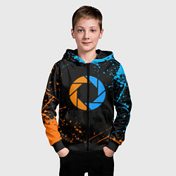 Толстовка на молнии детская PORTAL, цвет: 3D-черный — фото 2