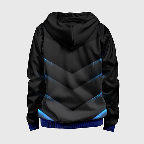 Детская толстовка на молнии Mercedes-Benz / 3D-Синий – фото 2