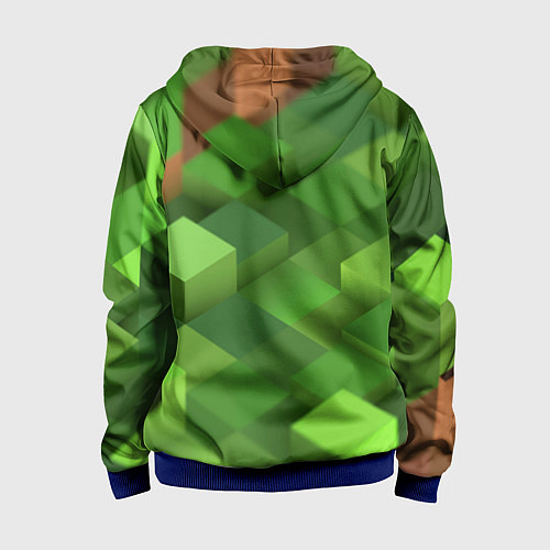 Детская толстовка на молнии MINECRAFT / 3D-Синий – фото 2