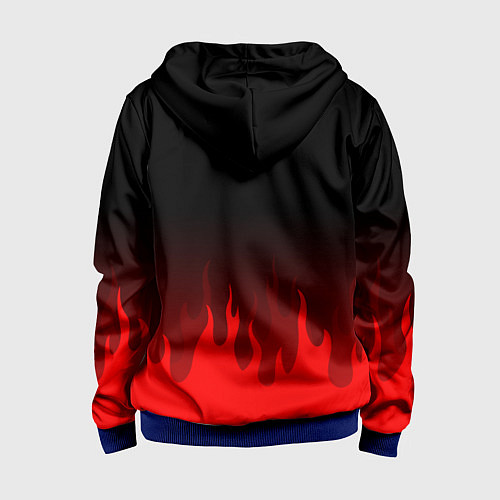 Детская толстовка на молнии АНАРХИЯ / 3D-Синий – фото 2