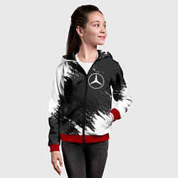 Толстовка на молнии детская MERCEDES, цвет: 3D-красный — фото 2