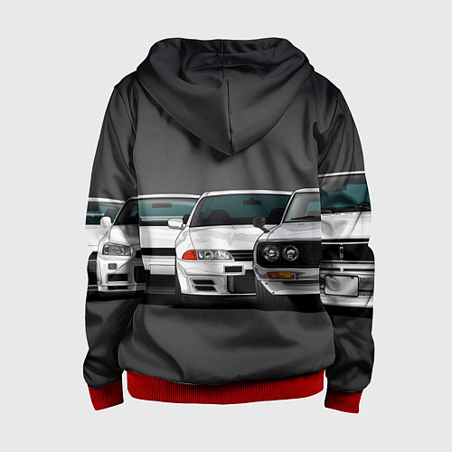 Детская толстовка на молнии NISSAN / 3D-Красный – фото 2