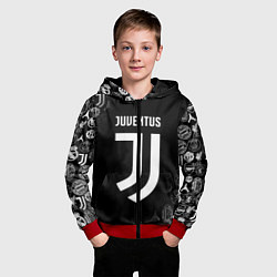 Толстовка на молнии детская JUVENTUS, цвет: 3D-красный — фото 2