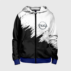 Толстовка на молнии детская Opel, цвет: 3D-синий