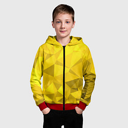 Толстовка на молнии детская YELLOW ABSTRACT, цвет: 3D-красный — фото 2