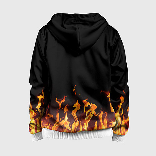 Детская толстовка на молнии AUDI / 3D-Белый – фото 2