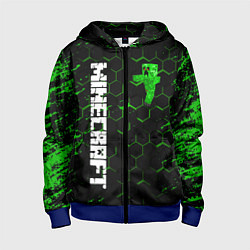 Толстовка на молнии детская MINECRAFT, цвет: 3D-синий