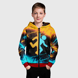 Толстовка на молнии детская PORTAL, цвет: 3D-красный — фото 2