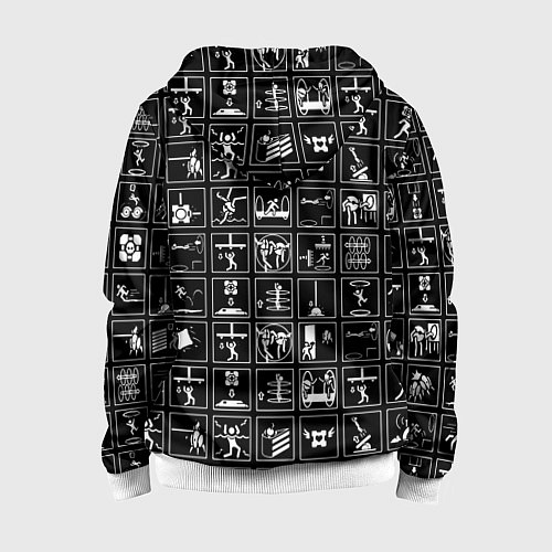 Детская толстовка на молнии PORTAL / 3D-Белый – фото 2