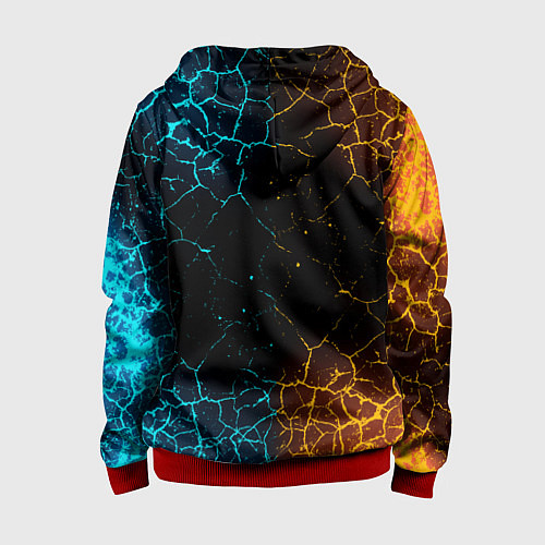 Детская толстовка на молнии PORTAL / 3D-Красный – фото 2