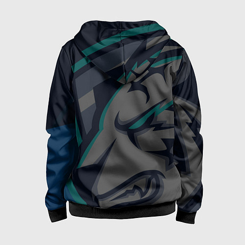 Детская толстовка на молнии Форма Tiger / 3D-Черный – фото 2