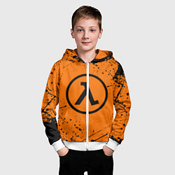 Толстовка на молнии детская HALF-LIFE, цвет: 3D-белый — фото 2