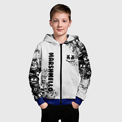 Толстовка на молнии детская Marshmello, цвет: 3D-синий — фото 2