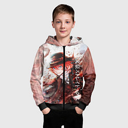 Толстовка на молнии детская Bungou Stray Dogs, цвет: 3D-черный — фото 2