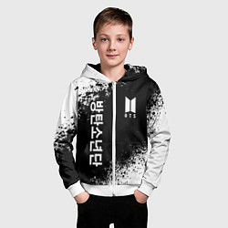 Толстовка на молнии детская BTS, цвет: 3D-белый — фото 2