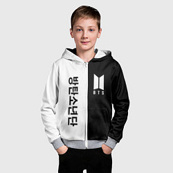 Толстовка на молнии детская BTS, цвет: 3D-меланж — фото 2