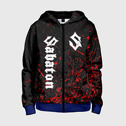 Толстовка на молнии детская SABATON, цвет: 3D-синий