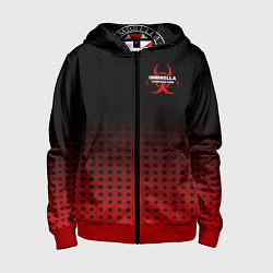 Толстовка на молнии детская Umbrella, цвет: 3D-красный