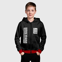 Толстовка на молнии детская LINDEMANN, цвет: 3D-красный — фото 2