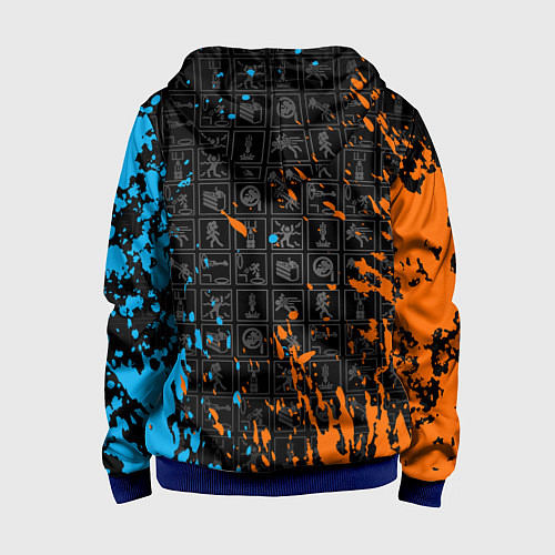 Детская толстовка на молнии PORTAL 2 / 3D-Синий – фото 2