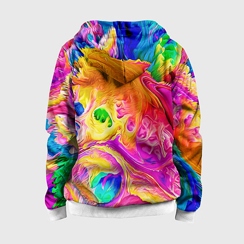 Детская толстовка на молнии TIE DYE / 3D-Белый – фото 2