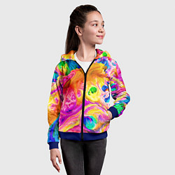 Толстовка на молнии детская TIE DYE, цвет: 3D-синий — фото 2