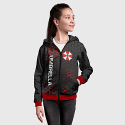 Толстовка на молнии детская UMBRELLA CORP, цвет: 3D-красный — фото 2