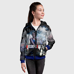 Толстовка на молнии детская RESIDENT EVIL 3, цвет: 3D-синий — фото 2