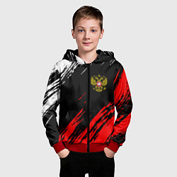 Толстовка на молнии детская РОССИЯ, цвет: 3D-красный — фото 2