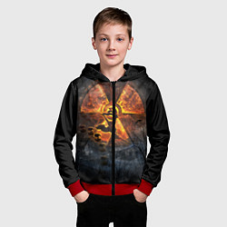 Толстовка на молнии детская VULKAN, цвет: 3D-красный — фото 2